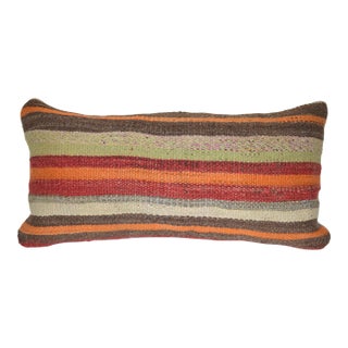 Striped Wool Kilim Pillow Cover For Sale