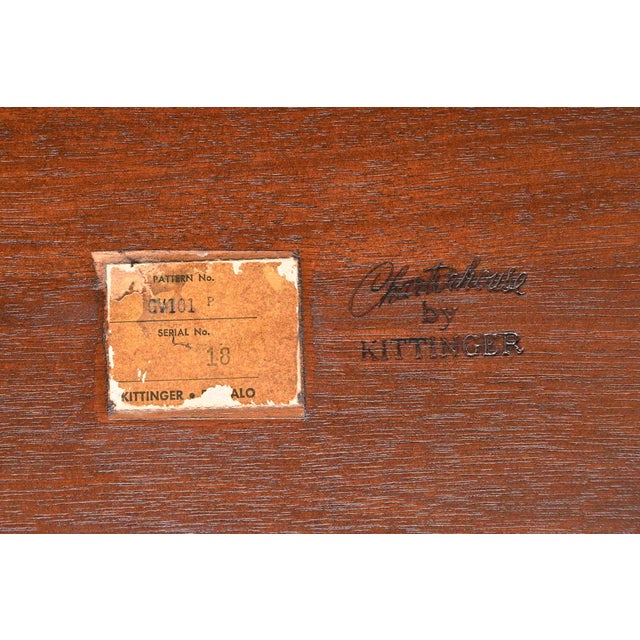 Kittinger Georgian Solid Mahogany Double Pedestal Extension Dining Table, Newly Refinished For Sale - Image 11 of 12