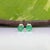 Modern Zambian Emerald Martini Solitaire Stud Earrings in Solid 14k Gold, Round 5mm, Pair For Sale - Image 3 of 7