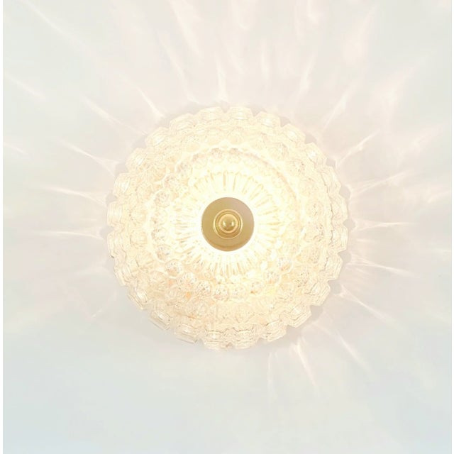 1960s 1 of 3 Mid-Century Bubble Glass Flush Mount/Ceiling Light by Helena Tynell for Limburg, Germany, 1960s For Sale - Image 5 of 10