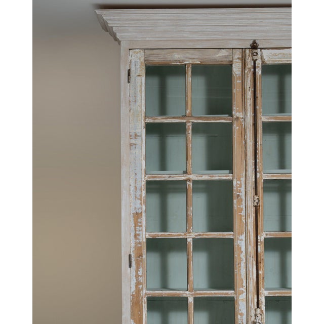 Cream Mid 20th Century France Cream Wood Display Cabinet For Sale - Image 8 of 11
