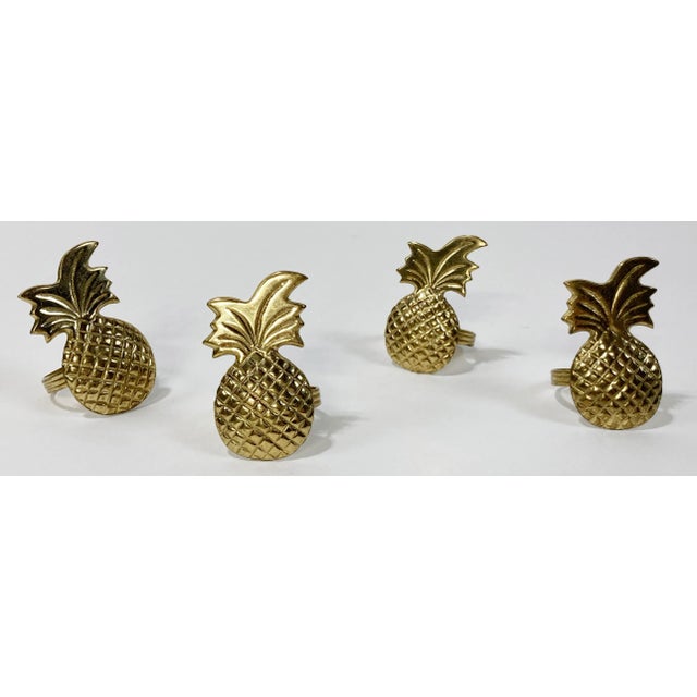 The most charming napkin rings you ever did see! Set of four brass pineapple napkin rings with great detail. The ultimate...