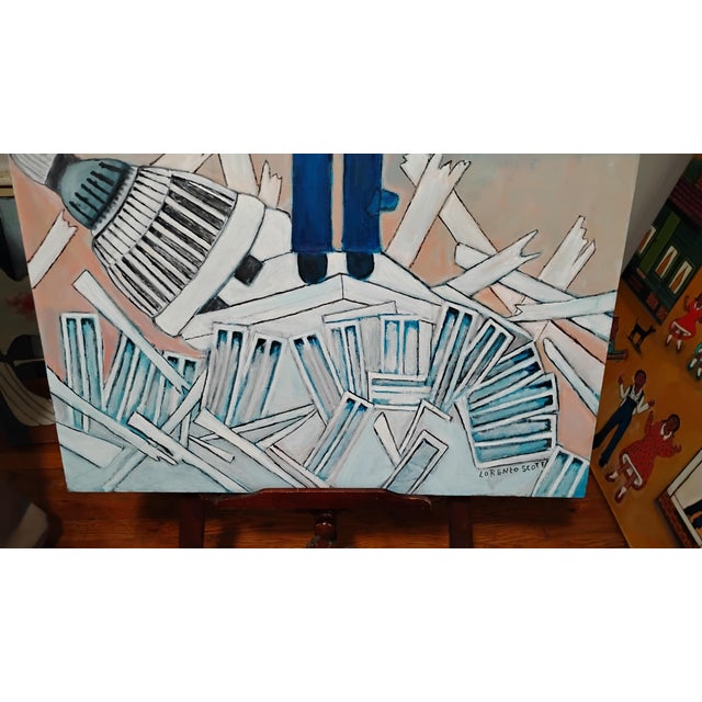 Folk Art Original Lorenzo Scott Oil Painting "Donald Trump Done Torn the White House Down". For Sale - Image 3 of 13