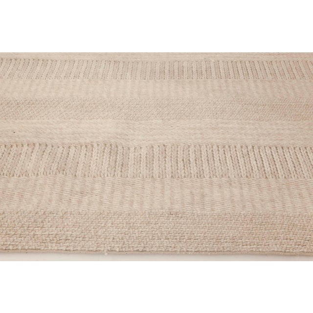 Early 21st Century Modern Beige and Gray Flat-Weave Wool Rug by Doris Leslie Blau For Sale - Image 5 of 6