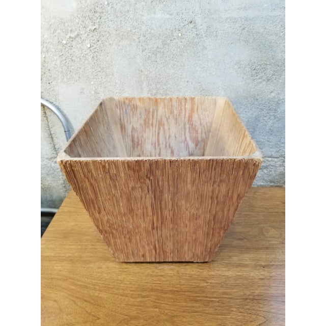 Chestnut Paul Frankl Attributed Waste Basket For Sale - Image 8 of 11
