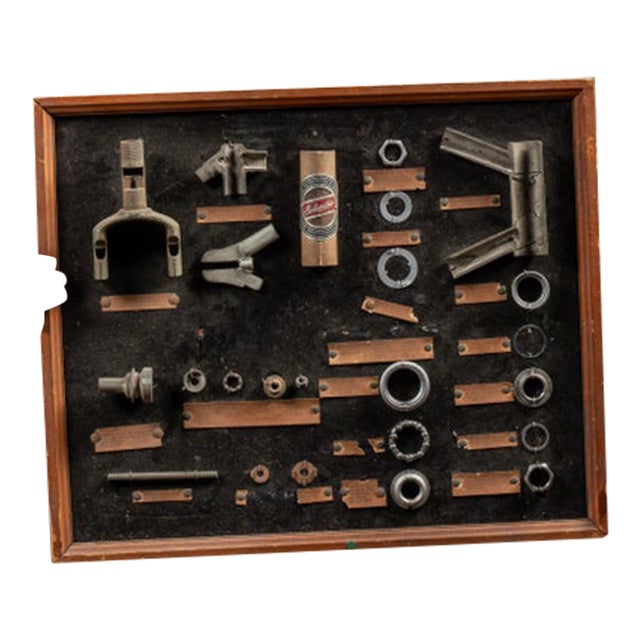 Columbia Bicycles Framed Parts Salesman Display, C. 1920s For Sale