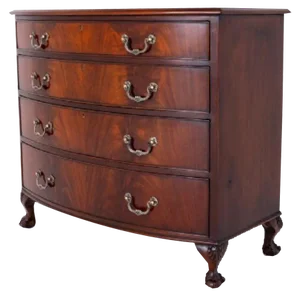 George III Chest Drawers with Bow Front Mahogany, 1920s