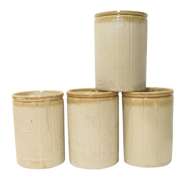 19thC Antique English Reclaimed Ironstone Pottery, S/4 For Sale