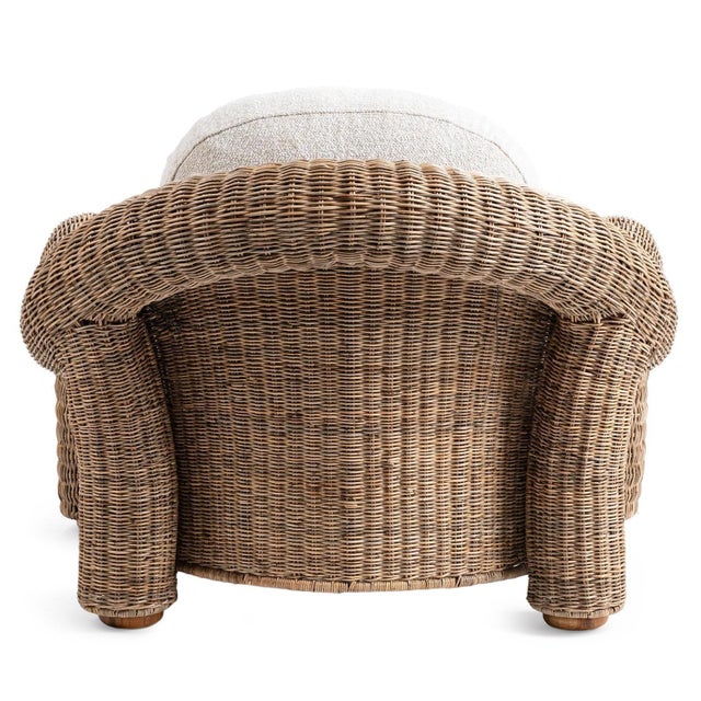 Elara Curved Rattan Arm Chair For Sale - Image 4 of 7