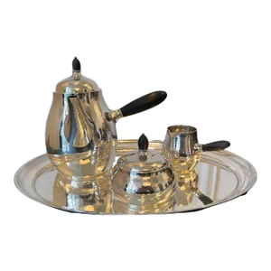 Danish Sterling Silver Coffee or Tea Set Georg Jensen - 4 Pieces