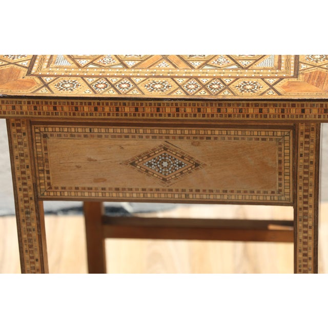 Vintage Moroccan Inlaid Nesting Tables | Moorish Geometric Side Tables Set of 3 For Sale - Image 9 of 18