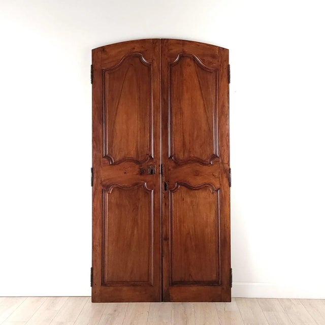 Brown Pair of Walnut Doors, France, 18th/19th Century For Sale - Image 8 of 10