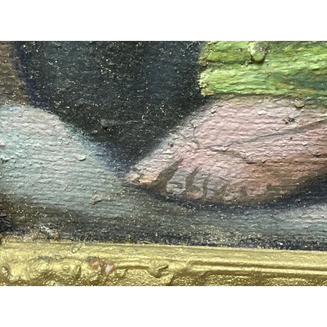 Large Religious Oil Painting the Icon of Madonna Del Popolo C1931 For Sale - Image 10 of 11