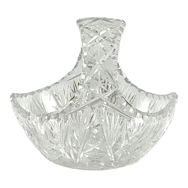 Superior, Large, Cut Crystal Brides Basket-(The Best of Its Form) For Sale