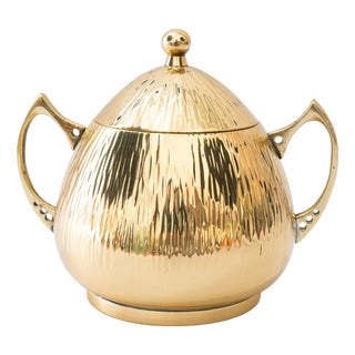 Art Deco Hammered Sugar Bowl, Vienna, Austria, 1920s For Sale