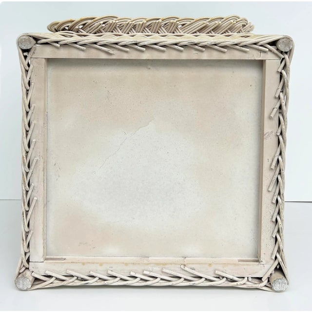 Henry Link Coastal Newly Upholstered Rattan Club Chairs- a Pair For Sale - Image 10 of 12