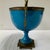French Antique French Sèvres-Style Turquoise Porcelain Compote With Gilt Bronze Mounts For Sale - Image 3 of 13