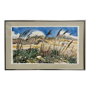 Mid-Century Original Watercolor Painting by Charles P. Finance (1909-1998)