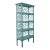 Chinoiserie David Francis Furniture for Chairish Chippendale Etagere, Aegean Teal For Sale - Image 3 of 4