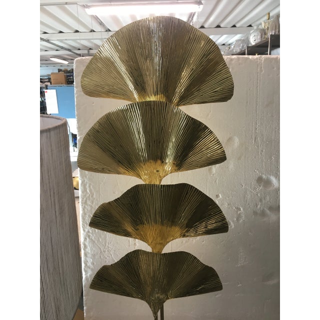 Handmade Floor Lamps in Leaves Brass For Sale - Image 4 of 7