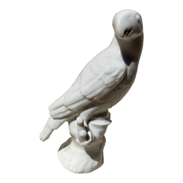 KPM Berlin Parrot Blanc De Chine Porcelain Bird Figurine- Early 20th Century For Sale