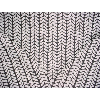 Stroheim 8259202 Larch Pitch Jet Black White Floral Upholstery Fabric - 1-1/4 Yards For Sale
