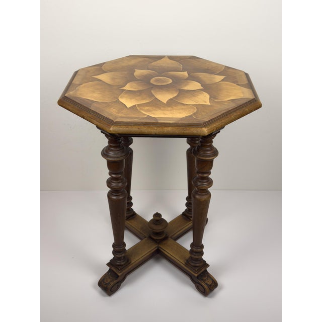 Beautiful vintage Italian solid wood side table. Made in Italy, in the 1950s. Good vintage condition. Dimensions: Width:...