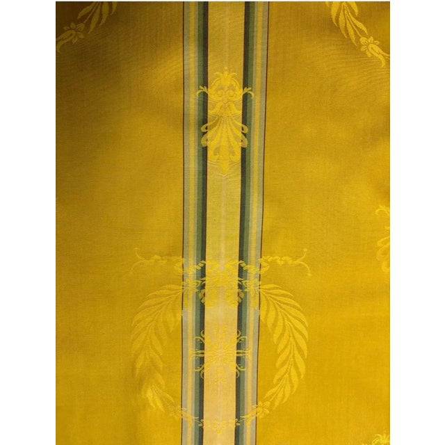 1980s 6 Yards of Clarence House Fabric in Gold and Blue Stripe For Sale - Image 5 of 6