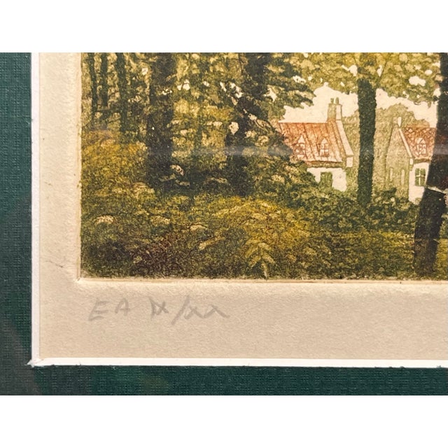 1986 Paul Cloutier Quebec, Canada Signed & Numbered Color Etching, Framed For Sale - Image 4 of 7