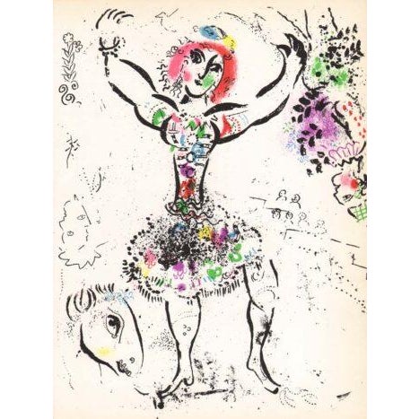 Artist: Marc Chagall Country: Russia-France Title: La Jongleuse Medium: Original Lithograph Marks: Not signed, not...