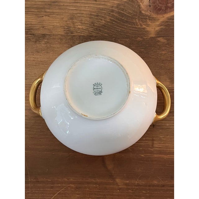 Mid 20th Century Limoges France G.D.&Cie Avenir Gold Gilt Lidded Sugar For Sale - Image 9 of 11