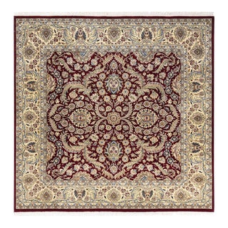 Mogul, One-of-a-Kind Hand-Knotted Area Rug in Red, 5' 10" x 6' 2" For Sale