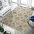 6x8 Ivory Hand-Knotted Wool Linear Diamond Motif Modernist Carpet Rug For Sale - Image 4 of 4