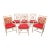 Set of Six McGuire Bamboo Target Back Dining Chairs For Sale