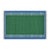 Handmade Cotton Vegetable Dyed Rug, Forest Green, White and Blue Zig Zag Striped Dhurrie-5'x7' For Sale