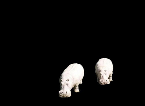 Large Terracotta Hippopotamus, 1950s Sculpture