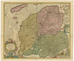 Antique Map of Dutch Province Friesland, 1780