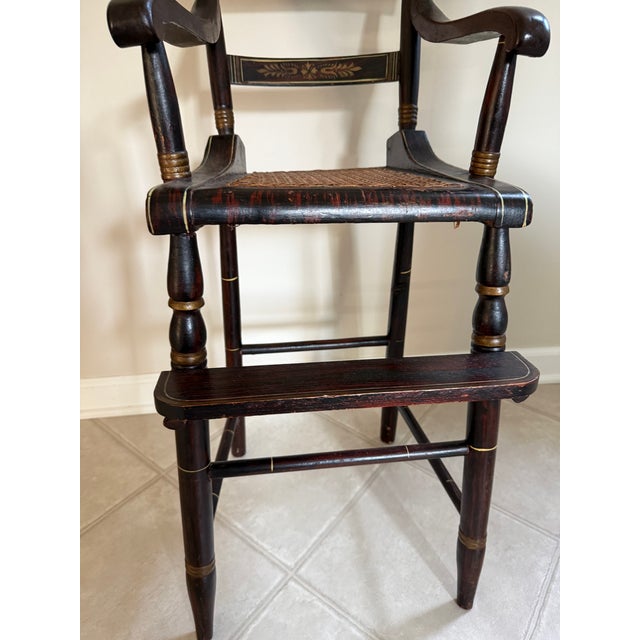 Hitchcock Federal/Hitchcock Attributed 19th Century High Chair For Sale - Image 4 of 13