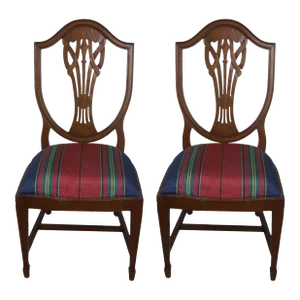 Pair of Hepplewhite Shield Back Chairs