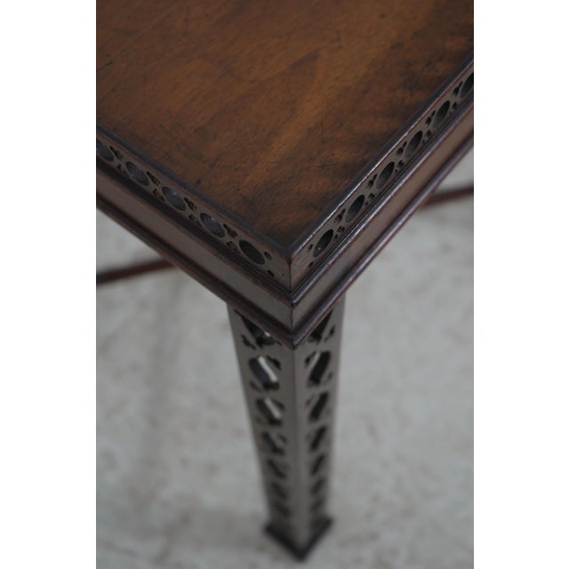 High Quality Vintage Mahogany Chinese Chippendale Tea Table For Sale - Image 4 of 13