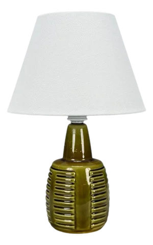 Einar Johansen, Danish Modern, Green Stoneware, Table Lamp, Denmark, 1970s