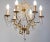 1970s Spanish Hollywood Regency Brass 6-Light Chandelier With Crystals For Sale - Image 9 of 13