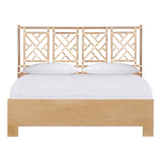 Chippendale Platform Bed King - Natural For Sale