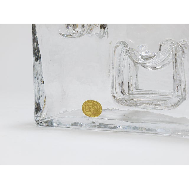 Op Art Ice Glass Vase attributed to Claus Josef Riedel, Austria, 1970s For Sale - Image 17 of 18