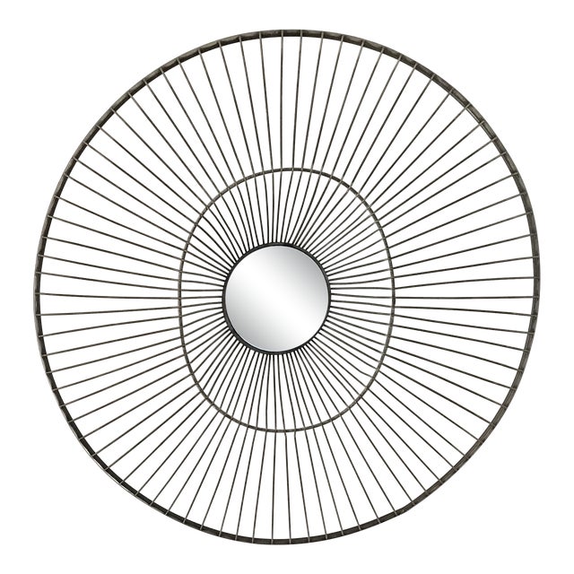 Sculptural Wire Mirror - Medium Size For Sale