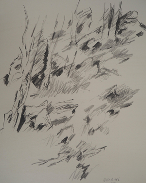 Jean-René Bazaine, Sous bois, Lithograph