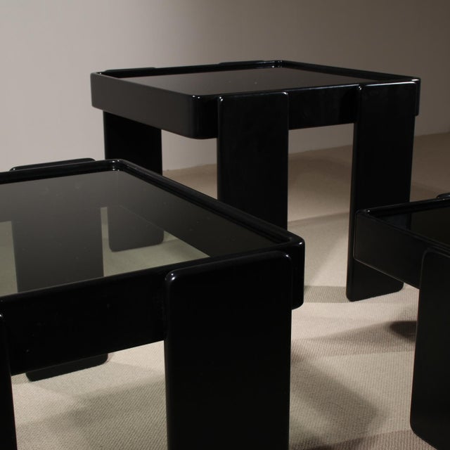 Nesting Tables by Gianfranco Frattini for Cassina, 1970s, Set of 3 For Sale - Image 12 of 14