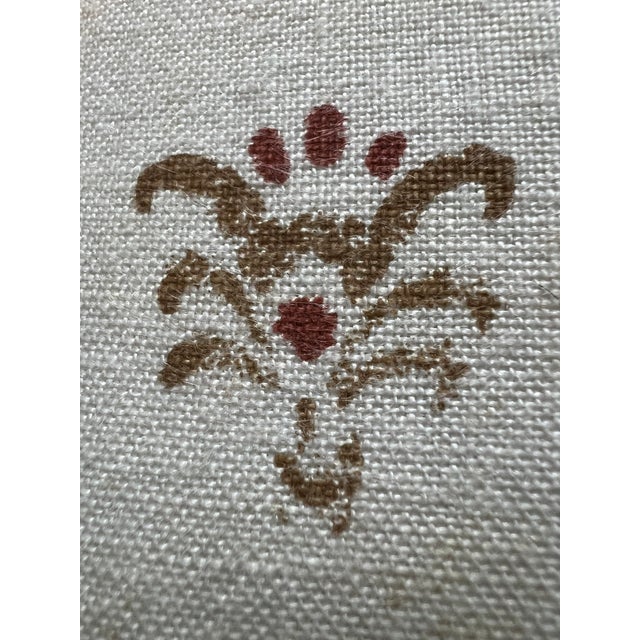 2020s Vintage/Retired Linen Penny Morrison Fabric Lumbar Accent Decorative Pillow For Sale - Image 5 of 12