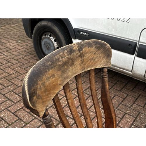 Victorian Oak Kitchen Chairs, Set of 4 For Sale - Image 9 of 14