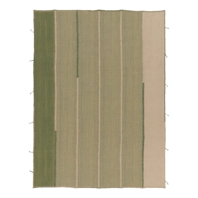 Handwoven in wool, this 9x12 contemporary kilim is from an exciting Rez Kilim collection by Rug & Kilim. This piece relies...